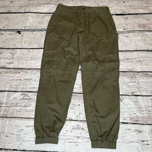 Sundance Green Olive Twill Joggers Size 4